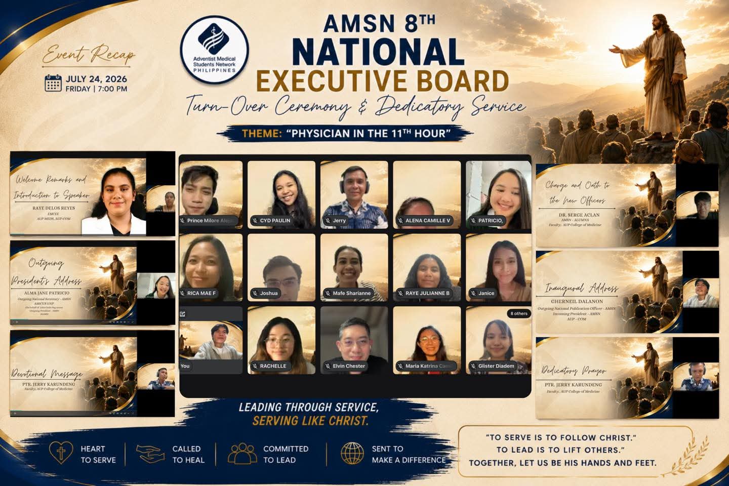 AMSN-PH 8th National Executive Board Turn-Over and Dedicatory Service event recap collage